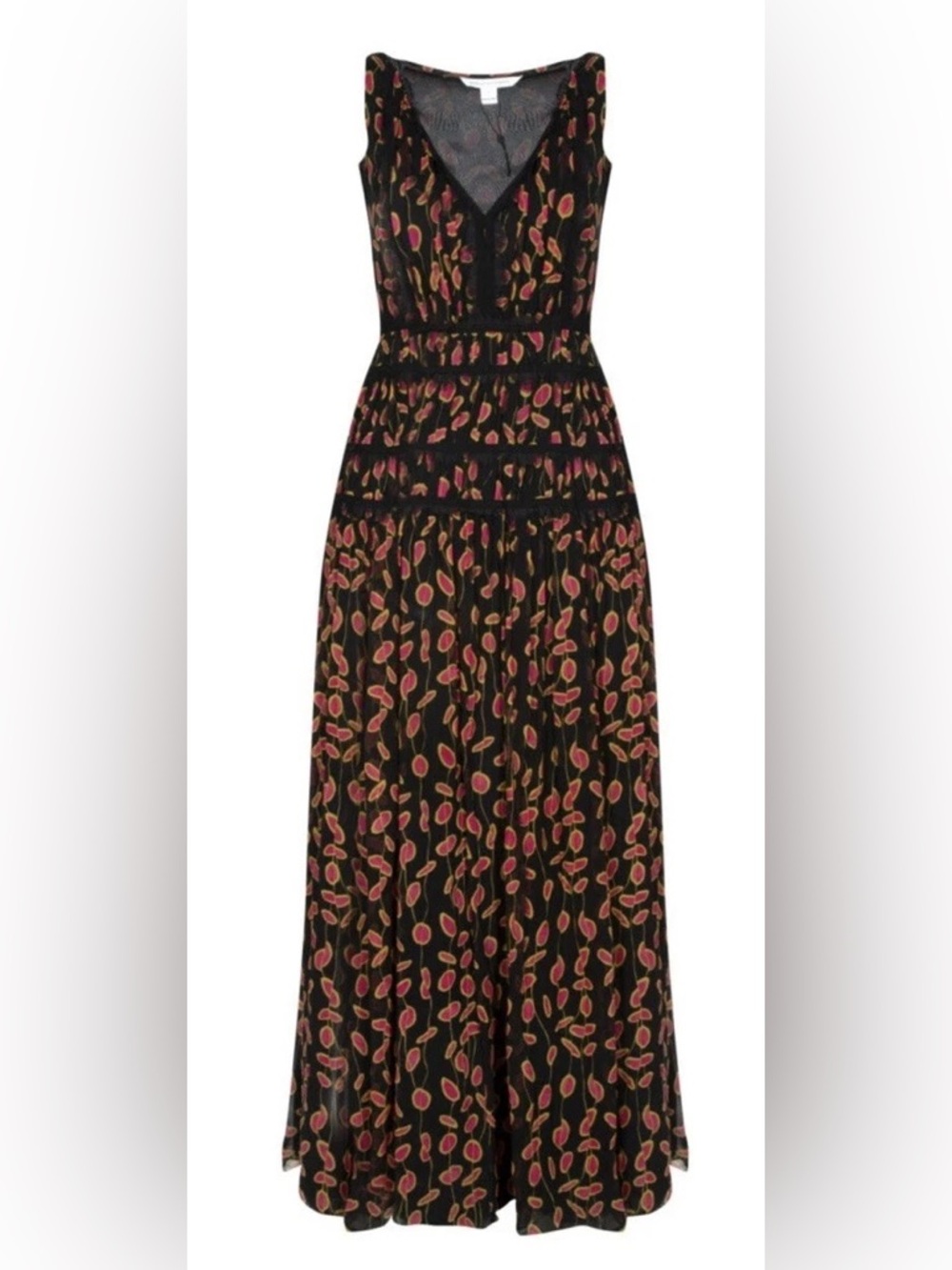 Diane Von Furstenberg Printed Silk Maxi Dress